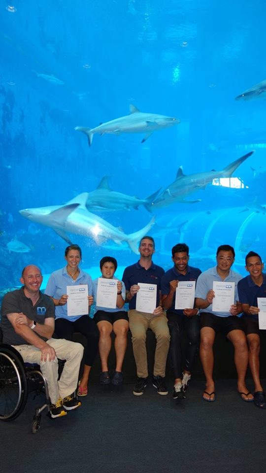 Disabled diver instructors in Singapore